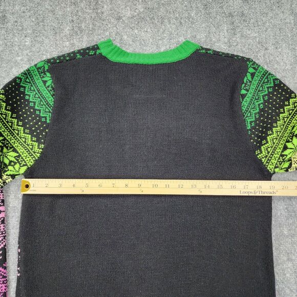 Rick and Morty Sweater Mens Medium Long Sleeve Crew Neck Adult Swim Christmas - Picture 4 of 12